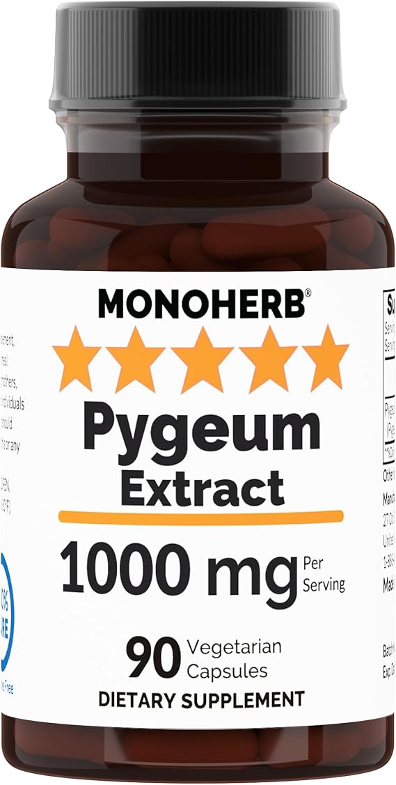 MONOHERB Pygeum Extract 1000 mg - 90 Veg Capsules