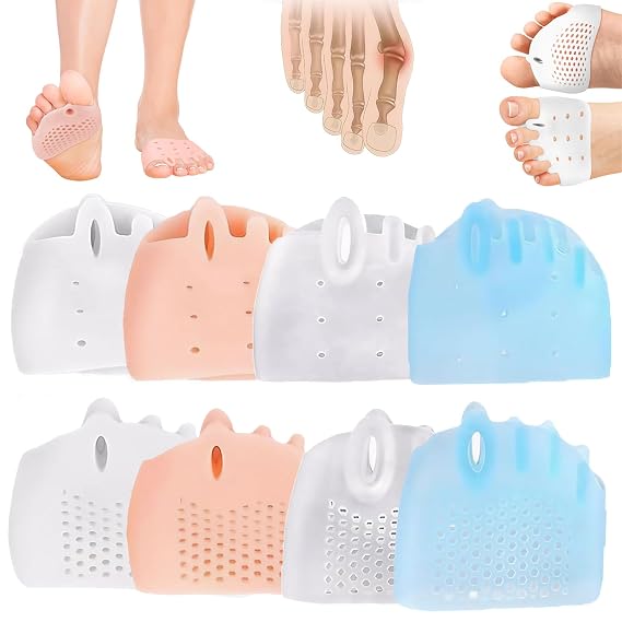 4 Pairs Bunion Corrector, Silicone Gel Toe Separators for Overlapping Toes