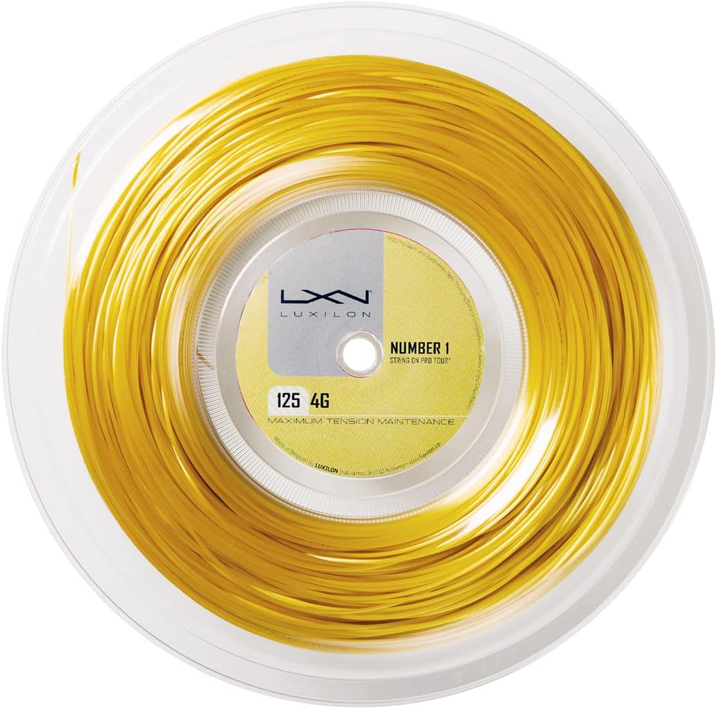 Luxilon 4G 125 Tennis String - 200m Reel, Gold, 1.25mm