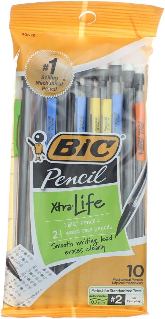 Bic Mechanical Pencil, Medium Point (0.7 mm) 10 ea (Pack of 2)