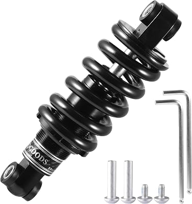 Tqgoods Mountain Bike Rear Shock Absorber MTB Bicycle Rear Guts Spring Shock Absorber Coil Spring Cushion 850Lbs Size Includes:125mm4.9150mm5.9165mm6.5190mm7.48 … …