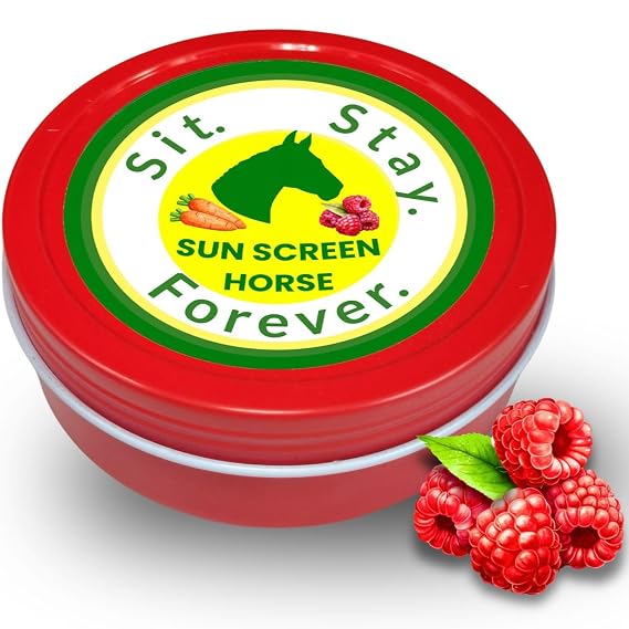 Sit Stay Forever Organic Sunscreen & Moisturizer for Horses, Suncoat, Sun Protection for Nose and Sensitive Skin, Sunblock for Horses, Zinc Free, Equine Sunscreen, Equine UV Protection, 4 oz