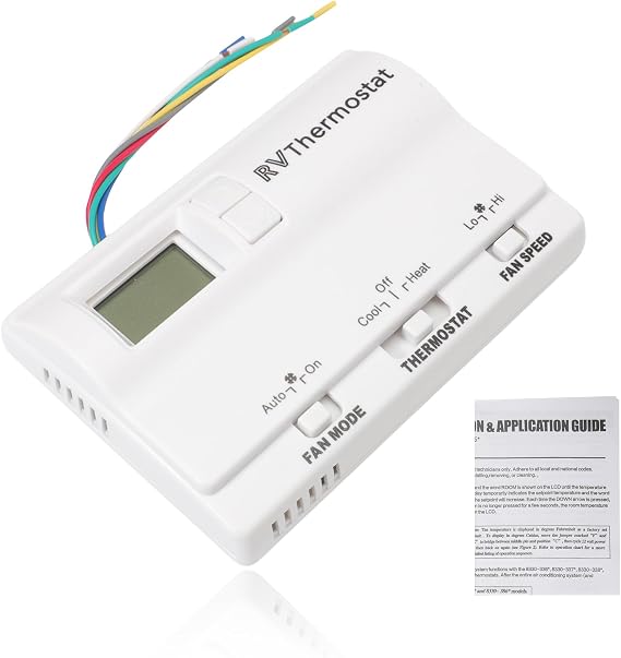 83303362 Digital Thermostat Rv Thermostat Heat/Cool T-Stat Wall Compatible with Coleman Mach 8330-336 337 338 339 368 386 Air Conditioner Thermostat White Temperature Range -1C-37C
