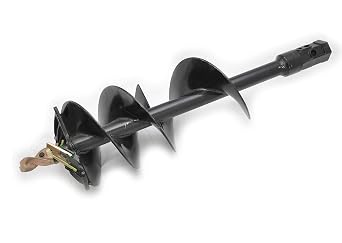 Industrial Duty Earth Auger, 9" Diameter, Hex Drive, Replaceable Standard Edges.