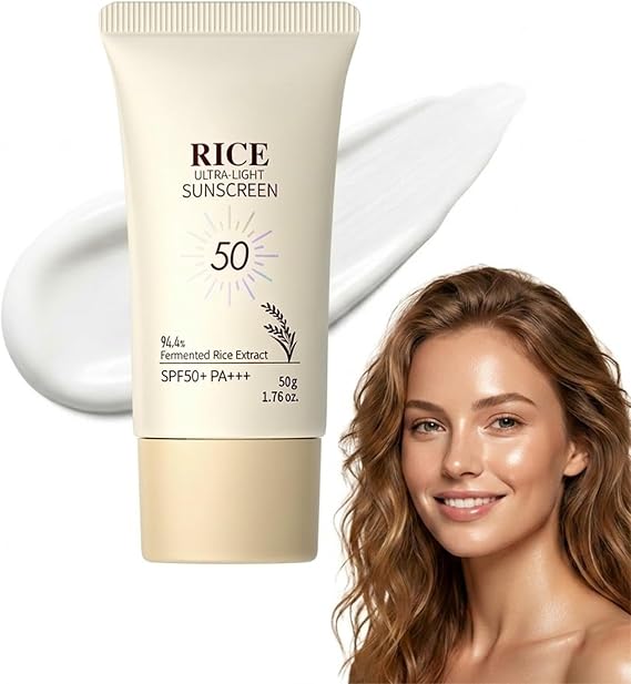 Rice Face Sun Cream SPF50+ PA++++, 50g Daily Facial Sunscreen