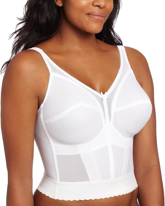 Carnival Womens Full Figure Longline Camisole Strap Soft Cup Wire Free Bra