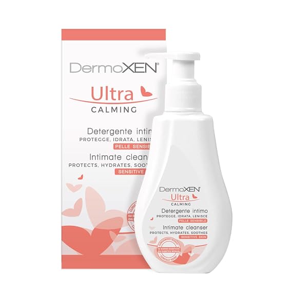 DERMOXEN UltraCalming Intimate Wash | Extra Hydration for Dryness | Hyaluronic Acid, Menopause & Postpartum Support, Sensitive Skin, Dryness Relief