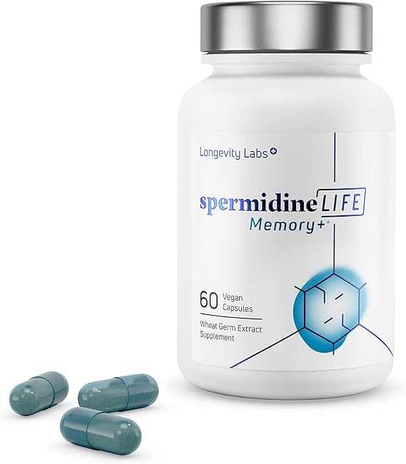 LONGEVITY LABS + spermidineLIFE Memory+ 1300mg Supplement, 60 Capsules