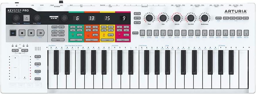 ARTURIA MIDI Keyboard Controller, KeyStep Pro with Sequencer, USB CVGATE Connectivity