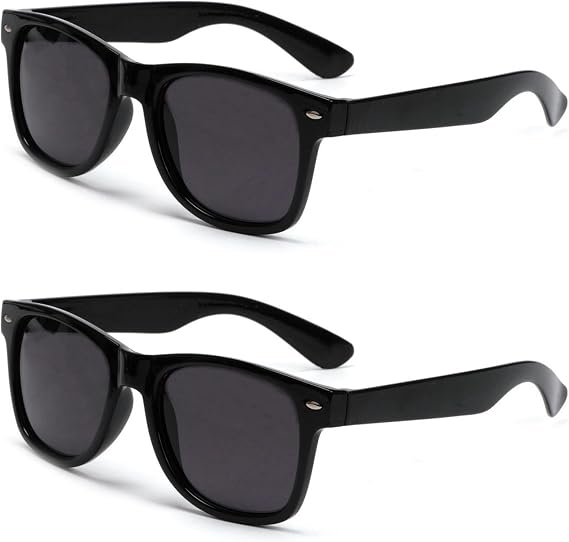 VANANA Classic Retro Sunglasses Vintage Black Square Frame for Men Women Outdoor Fishing Driving Climbing Unisex