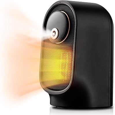 BlackDecker Portable Electric Heater with Humidifier Function, Fast Heating with Widespread Oscillation, Multi-protection, for Office Desk Bedroom Indoor Use