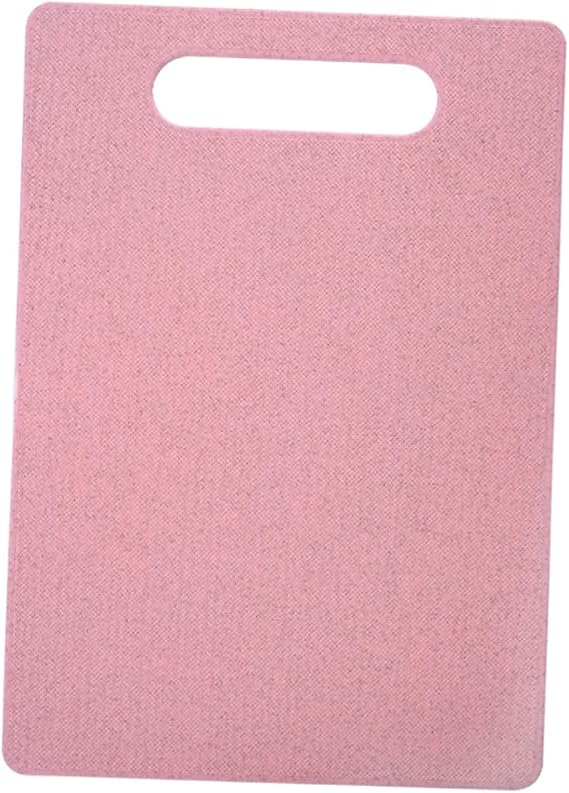 Wheat Straw Cutting Board Portable Chopping Board with Hanging Hole Non-toxic Kitchen Tool for Vegetable and Meat Preparation Household Use Pink