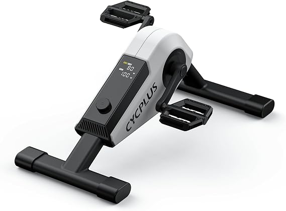 CYCPLUS Mini Bike Pedal Exerciser DC1 160W BLDC Motor, ERG Mode | Self-Powered, 0.18 m2 footprint,Magnetic Resistance, 10.6lb Lightweight, Under Desk Home and Office Training