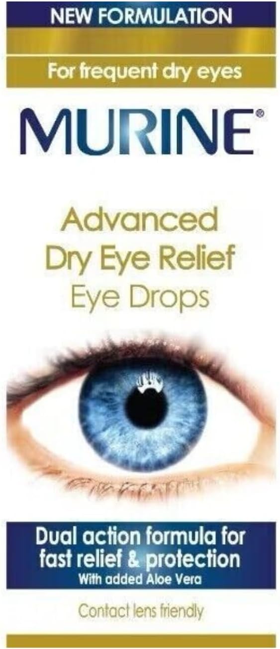 Murine Advanced Dry Eye Relief Eye Drops with a Dual Action Formula for Fast Acting, Lasting Relief and Protection from Dry Eyes, 10 ml