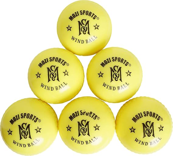 Windball Soft Cricket Balls-Durable Realistic Bounce & Swing-Cricket WindBalls for Indoor & Outdoor Coaching, Practice, Garden & Beach play