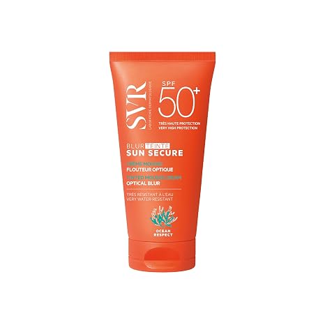 SVR - Sun Secure Blur Teinté SPF50+ Tinted Foam Cream with Optical Blur Effect - Protection of UVA UVB Infrared and Visible Light - Sensitive Skin - Niacinamide Vitamin E - 50 ml