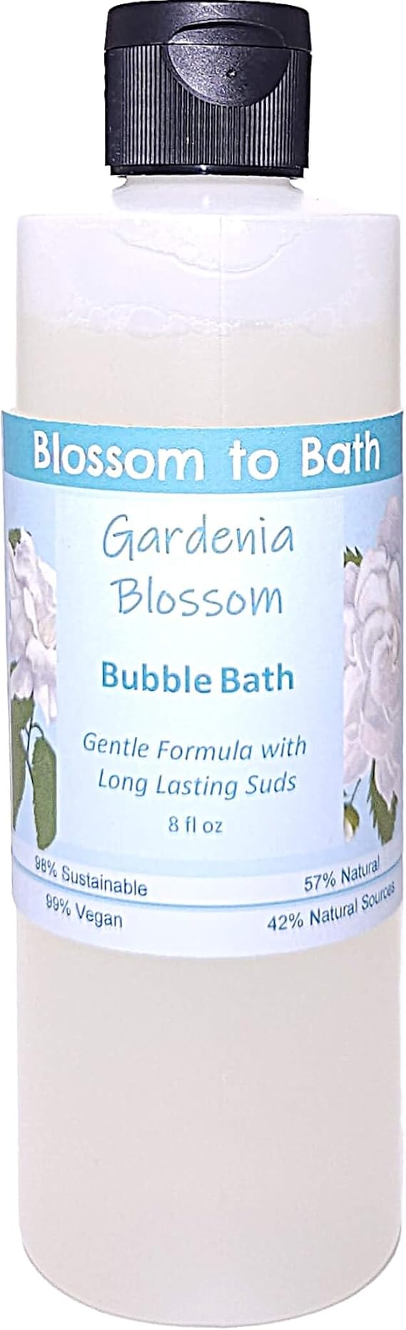 Gardenia Blossom Bubble Bath (8 Ounce) - Phthalate Free Fragrance - Creates A Tub Full of Lasting Bubbles with a Rousing Floral Scent