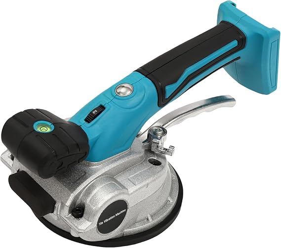 Tile Vibration Tools, 6 Speeds Adjustable Suction Cup Tile Vibration Machine(2 Batteries Include), Automatic Leveling Hand-held Tile Tiling Machine, 21V 12000mAh 18000r/min for Floor, Tile, Wall