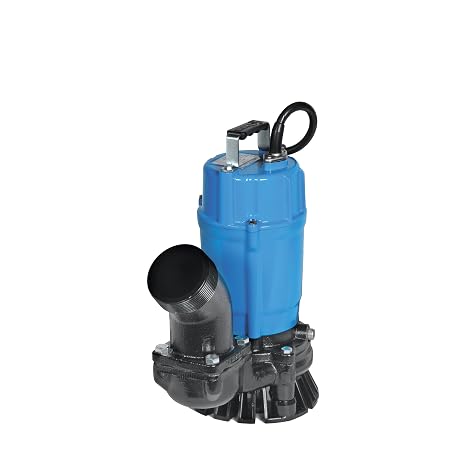 Tsurumi Pump HS3.75S Submersible Trash Pump with Agitator 1 HP 115V 3 in Discharge Ideal For Dewatering Applications | 61 GPM / 3660 GPH