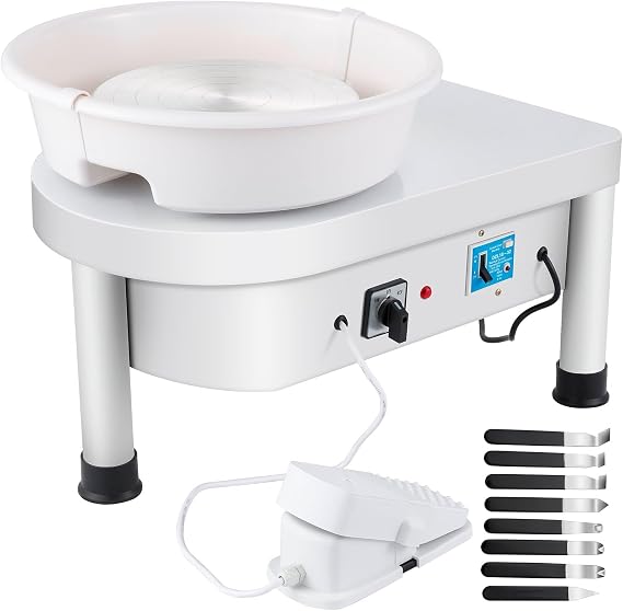 Electric Pottery Wheel Ceramic Machine for Clay Art Craft DIY - 280W 25cm - Ideal for Artists and Hobbyists