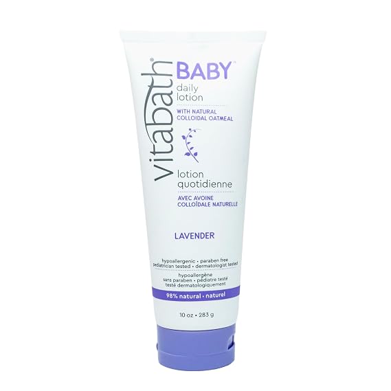 Vitabath Baby Daily Lotion with Colloidal Oatmeal & Lavender, 10 oz
