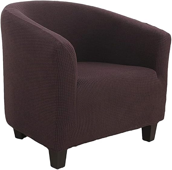 IOIUSKKU Stylish And Fashionable Chair Covers For Armchairs Full Furniture Wide Application Polyester Stretch Tub Chair Cover, dark coffee