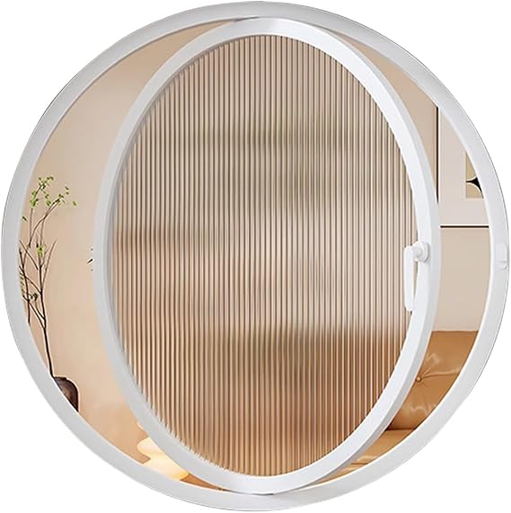Sliding Windows Round Central Axis Rotating Window, Aluminum Alloy Frame Food Truck Service Window, Ventilation Viewing House Window, Mobile Home Basement Window(Changhong Glass,90cm/35.44in)