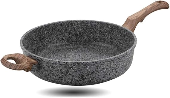 28 CM Thickening Stone Non-stick Frying Pan Multi-purpose Pancake Steak Pan No fumes Use for Gas Induction Cooker