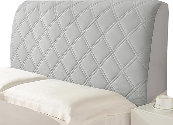 Bed Headboard Cover Single Double Bed Headboard Slipcover Stretch Dustproof Bed Headboard Protector Cotton Thicken Anti-Scratch Cushion Cover A-120cm(47in)