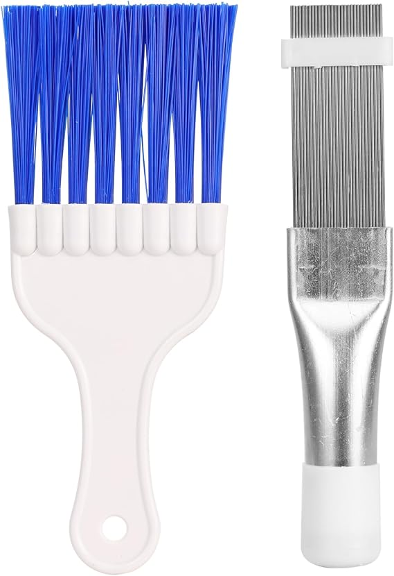 Air Conditioner Condenser Fin Cleaning Brush Stainless Steel Coil Condenser Brush AC Fin Comb Refrigerator Coil Cleaning Whisk Brush Evaporator Radiator Repair Tool