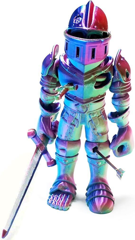 3D Printed Skeleton Warrior Joint Free, Skeleton Knight Collectible Figurine,Perfect for Home Office Decor & Gift