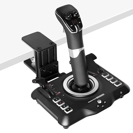 Hikig Steel Clamp-on Flight Stick Desk Mount Bracket Designed for Turtle Beach VelocityOne Flightstick & Logitech G Extreme 3D Pro Joystick, Adjustable Desk Mount Holder (Flight Stick Not Included)