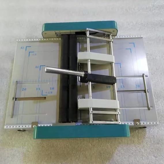 Paper Folding Machine, A3 Booklet Making Machine Booklet Stapling Four-Position Thread Type Book Binding Machine Pamphlet Stapler