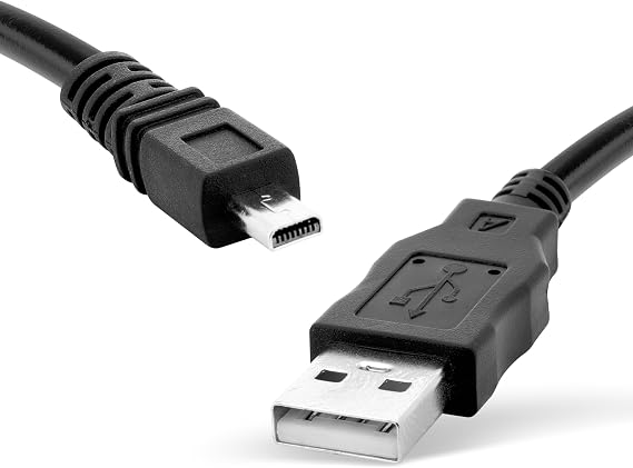 CELLONIC 8 Pin Mini USB Data Cable compatible with Nikon D750 D3300 D5200 D5300 D3200 D7200 Coolpix 3100 3200 5600 B500, Mini USB B to USB A 2.0 1A, for camera