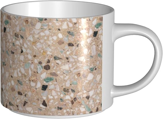Terrazzo Natural Stone, Large-Capacity Ceramics Mug Tea Cup Coffee Mugs Ceramic Cup 450 ml