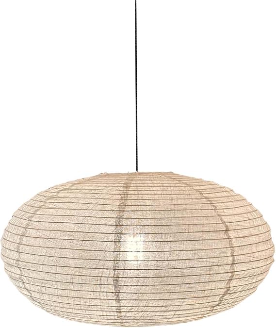 19.69(50cm) Oval Fabric lampshade,Burlap Lamp Handmade Linen Pendant Light Shade for minimalist,Home decoration: Bedroom, Study, Living Room, Weddings and Birthday Parties