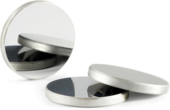 TEN-HIGH Mo Reflective Lens CO2 Laser Lens Laser Mirror Molybdenum Mirrors, for CO2 Laser Engraving Cutting Machine, Dia 30mm 3PCS