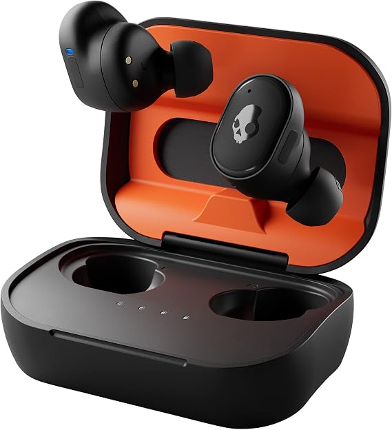 Skullcandy Grind Fuel Wireless In-Ear Bluetooth Earbuds - True Black/Orange