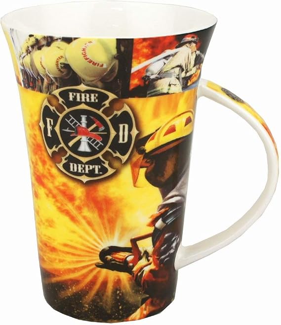 McIntosh MC020069 Firefighter Fine Bone China (16 oz) Tall Info-Mug in Matching Gift Box