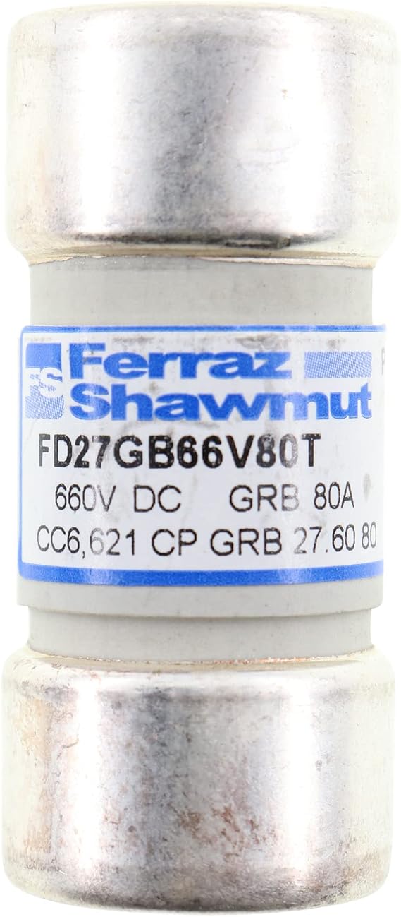 Ferraz Shawmut FD27GB66V80T Semiconductor Protection Fuse, 660VDC, Class GRB, 80-Amp