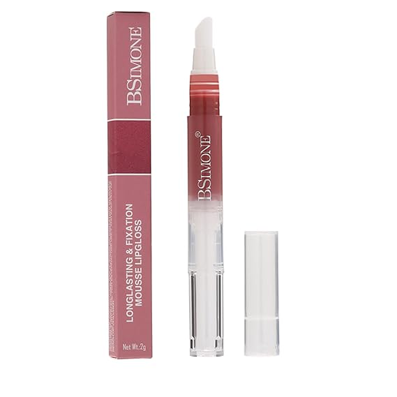 Lip Gloss, Non-Sticky Mousse Lip Gloss, Semi-Matte Liquid Lipstick, for Lips and Cheeks, Easy to Apply and Long-lasting Color.(01#)