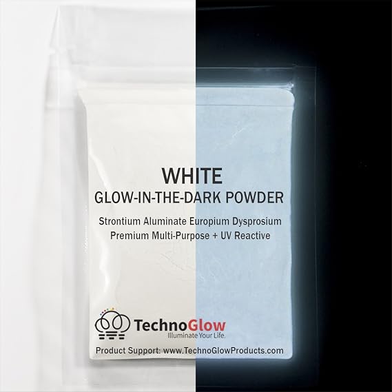 Heavenly White Glow in The Dark & UV Reactive Pigment Powder - 10 Grams