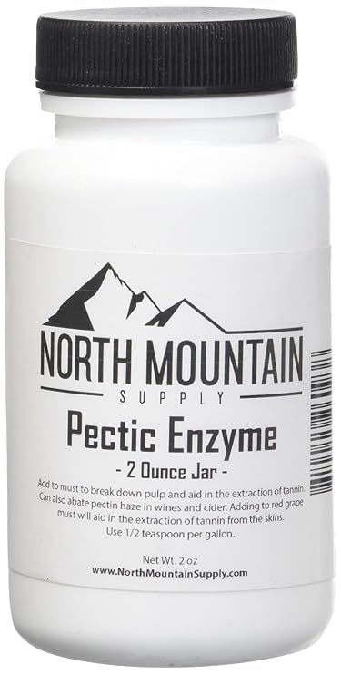 North Mountain Supply Pectic Enzyme, 2oz Jar | Food Grade, Home Brewing, Winemaking, Cider Making, Breaks Down Pectins, Safe, Effective