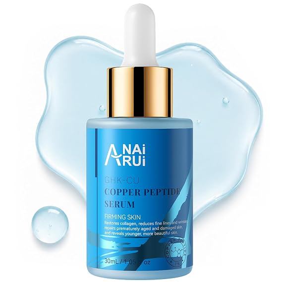 ANAI RUI GHK-Cu Copper Peptide Face Serum, Standard Size, 1.01 Fl Oz