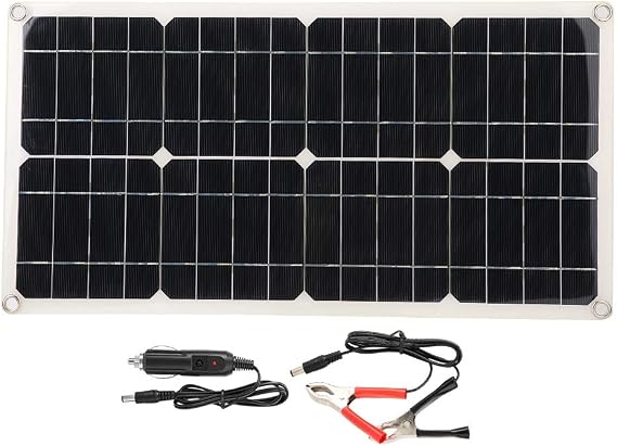 Solar Panel Battery, 40W Dual 5V USB Flexible Single Crystal Panel Kit Car Battery Charger Controller