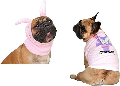 iChoue Dog Easter Shirt - S and Bunny Muff