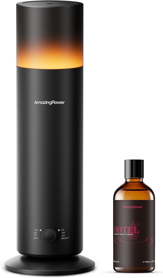 Smart Waterless Diffuser, Essential Oil Diffuser Scent Air Machine with Diffuser Oil, Fragrance Oil, Inspired by Grand H. Florals 3.38 Fl Oz | 100 mL
