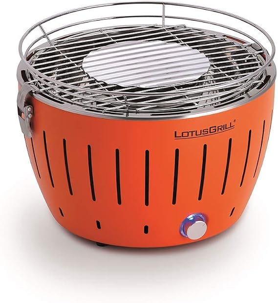 LotusGrill S Singlegrill Mandalina Turuncusu G-OR-280 (Çap 26 cm) USB Bağlantılı