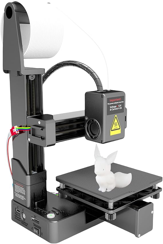 Quiet 3D printer for beginners with simple button printing control Lightweight entry-level printer