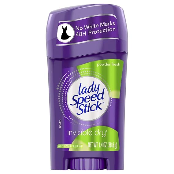 MENNEN Lady Speed Stick Invisible Dry Deodorant Powder Fresh, 1.4 Ounce, Purple (96369)